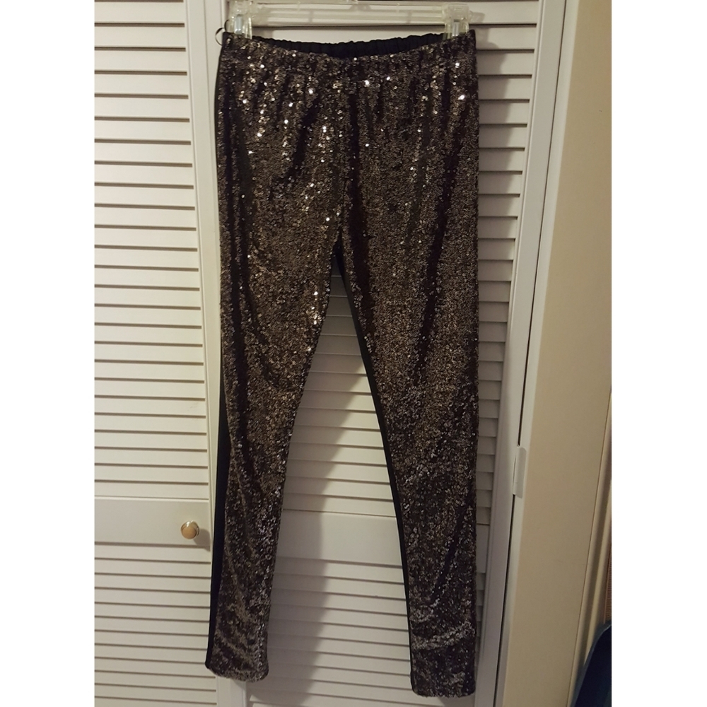 Gold Sequin Leggings